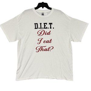 D.I.E.T DIET DID I EAT THAT FUNNY MENS T SHIRT GIFT PARTY WORKOUT Tshirt T-Shirt